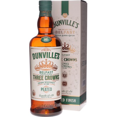 Dunvilles Three Crowns Peated Irish Whiskey 0,7 Liter 43,5 % Vol.