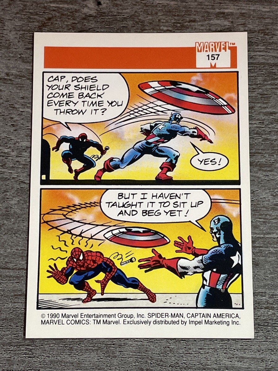 Spider-Man Captain America 1990 Marvel Comics Universe Series 1