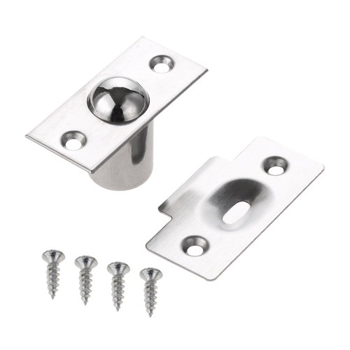1Pc Door Catch Silver Stainless Steel 55x25mm Ball Catch for Cupboard Wardrobes - Picture 8 of 16