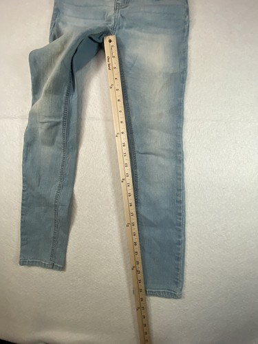 Justice Girls Jeans Size 10 Light Blue Simply Low Super Skinny Mid Wash Denim - Picture 8 of 11