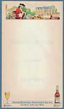 1920 JACOB RUPPERT BREWERY UNUSED MENU SHEET