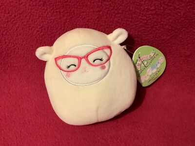 Yay 5  LILY The Lamb Wearing Pink Glasses Easter Squishmallows Plush Toy 2021