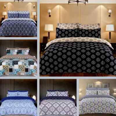 220 Fäden 100 % Ägyptische Baumwolle Bettdecke Quilt Cover Set mit passendem Kissenbezug