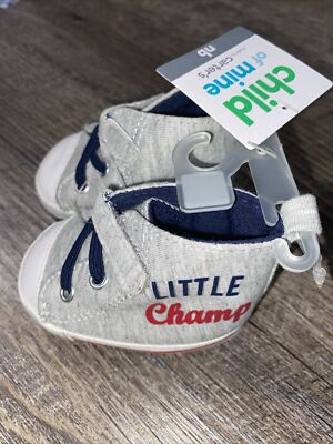 Carter's Child Of Mine Baby Shoes Little Champ Sneakers Size NB