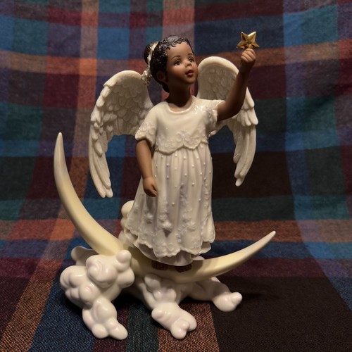 LENOX WISHING ON A STAR ANGEL African American Girl Cloud Christmas Sandra Kuck
