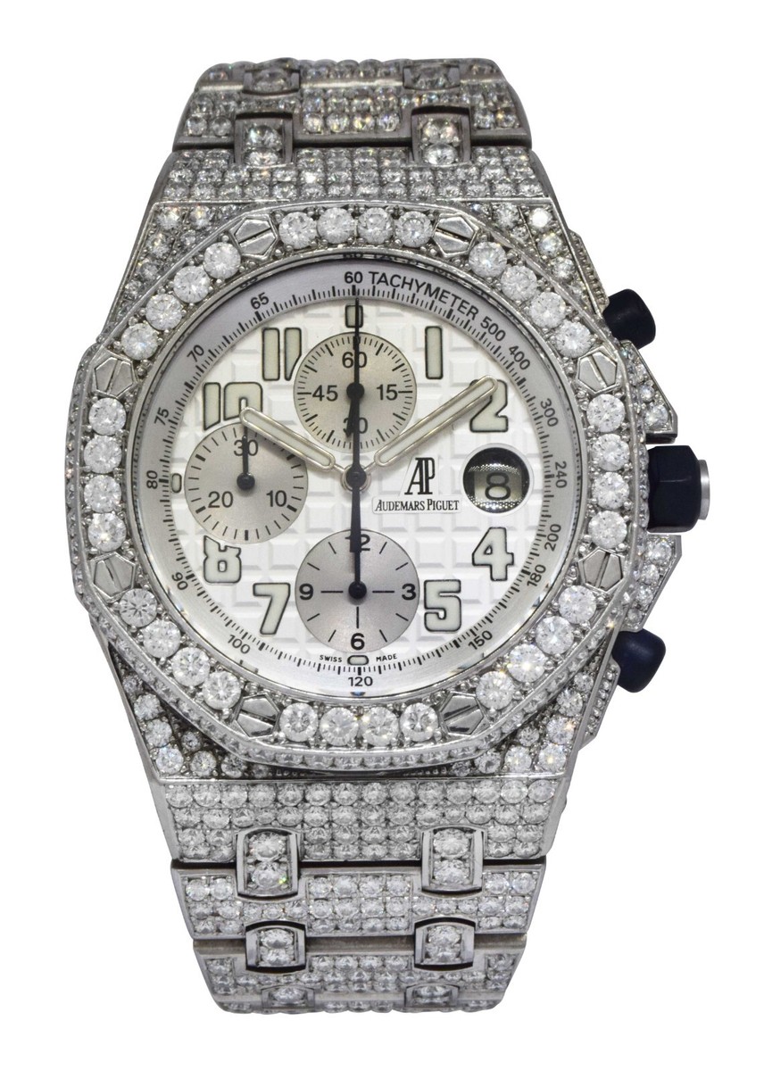 Iced Out Piguet Diamond Watch Audemars Piguet Royal Oak Offshore