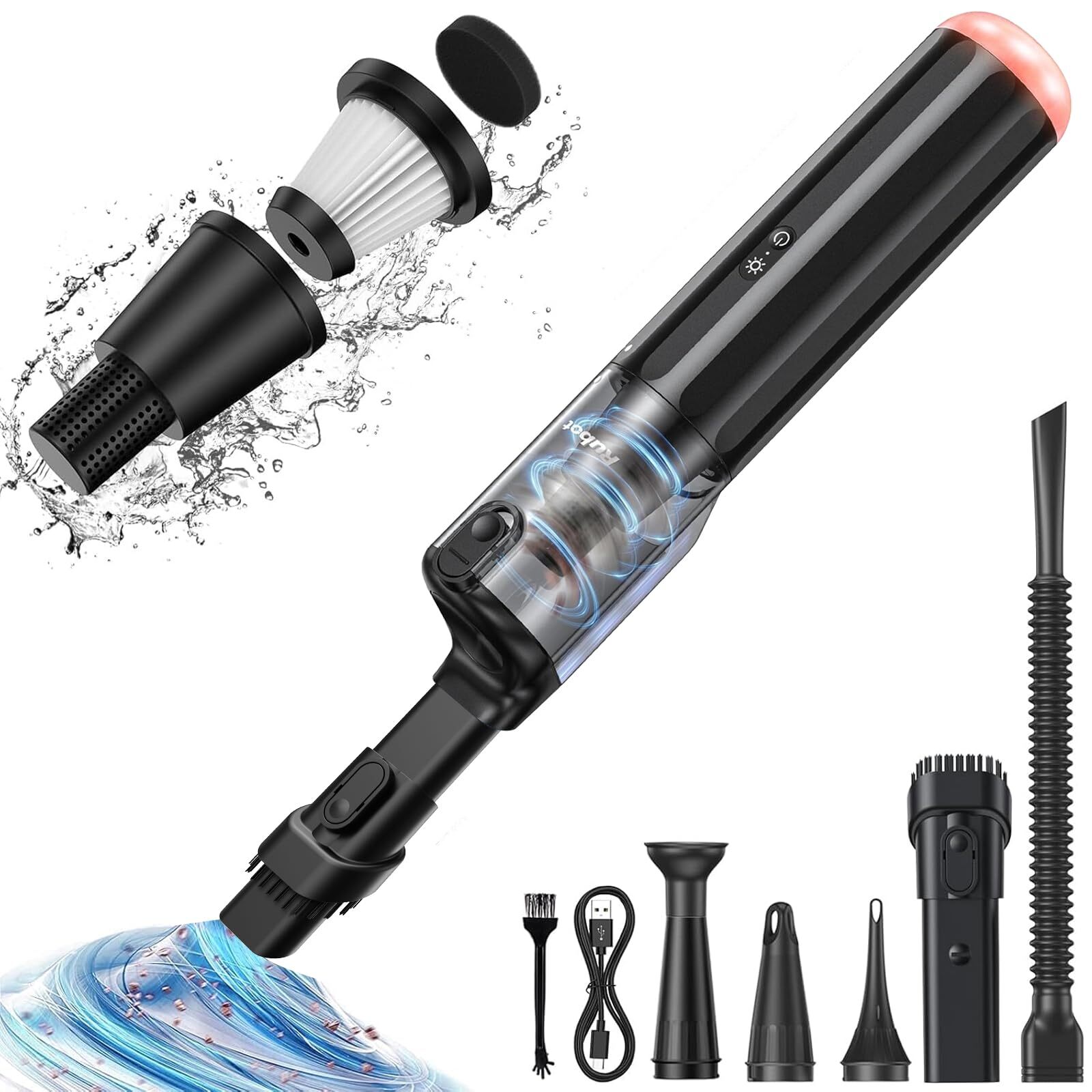 Cordless Handheld Vacuum with 15KPA Power and 2-Speed for Portable Cleaning