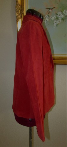 NEW ALFANI SZ M RUST COLOR SUEDE POLY LINED 1 BUTTON BLAZER/JACKET MSRP $129.00 - Picture 7 of 8