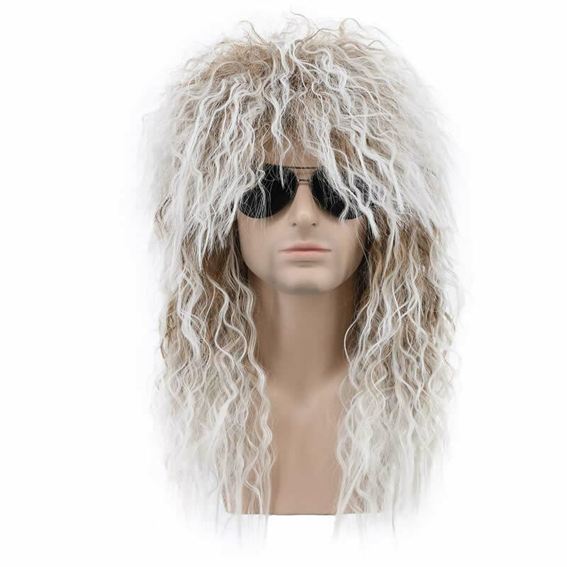 4x perruques lurex party pour femme colorées - Glitter disco party wig