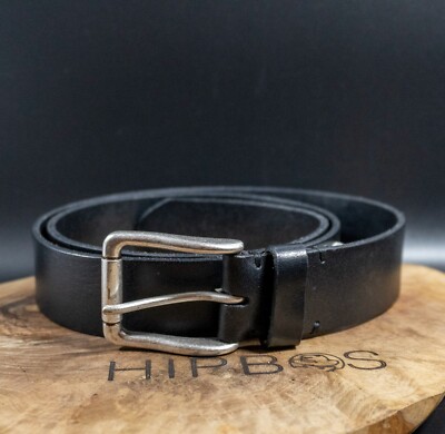 Marc O'Polo Herren Gürtel Vintage Leder Jeansgürtel Schwarz Größe 34