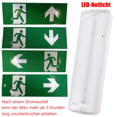 CERBIUT Notleuchte Notausgang Exit Sign Fluchtwegleuchte LED Notlicht Akku Fluchtweg