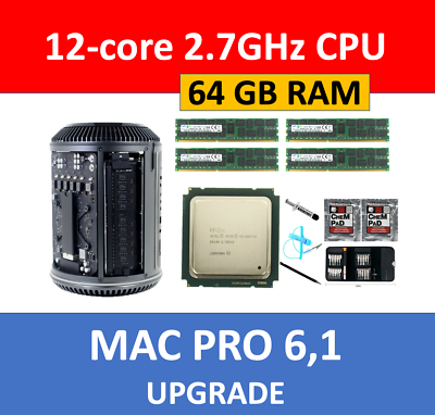 Apple Mac Pro 6.1 Late 2013 2.7GHz 12-Core CPU Processor+64GB RAM