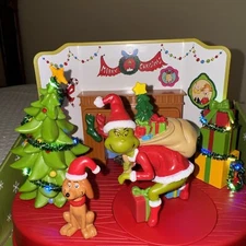 New The Grinch Musical Animated Grinchmas Animation Tabletop Decor 6.6" Light Up
