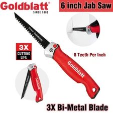 Goldblatt Folding Drywall Saw Jab Saw Hand Saw w/ Soft Grip Handle Sheetrock Saw