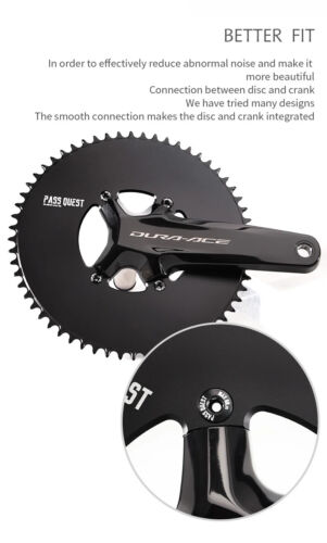 110mm BCD Chainweel 46T-58T Chainring R110-DU Fixed/Hollowed R92-810 Aero Style - Picture 24 of 46