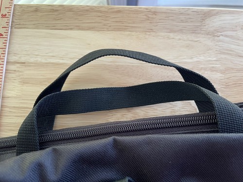 Vintage EDDIE BAUER BLACK SOFT CANVAS GOLF AIRPLANE TRAVEL CARRY BAG - Picture 8 of 10
