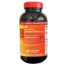 Member's Mark Extra Strength Turmeric Extract 1400mg, 180 Vegetarian Capsules