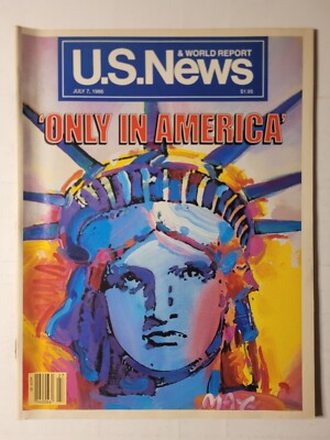 Rare Peter Max Only In America - U.S. News & World Report (1986) Newsstand