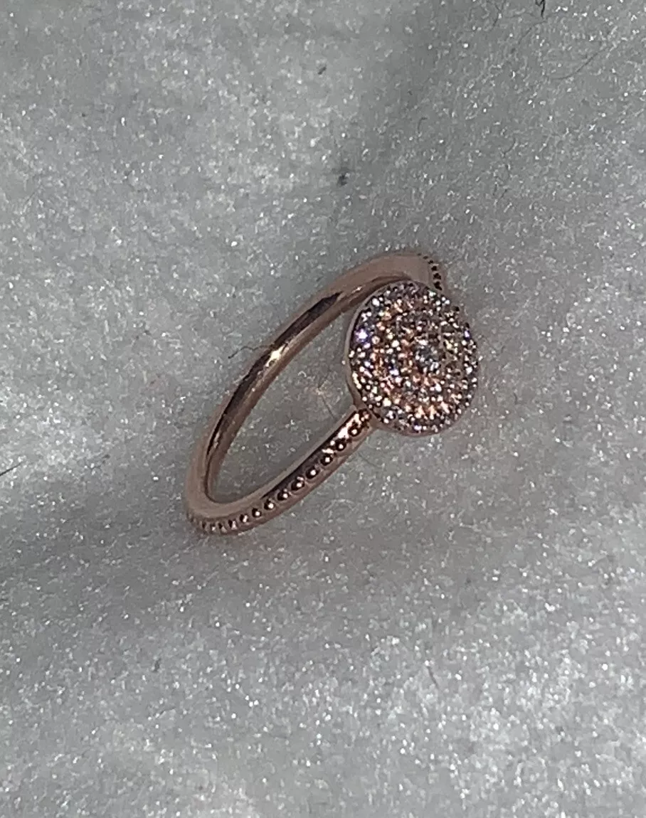 Sparkling Elegance, Rose Gold-Plated Ring, Rose gold plated