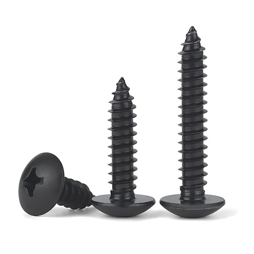 Black A2 Stainless Steel Phillips Pan Head Self Tapping Screws Tappers Pozi Pili - Picture 3 of 57