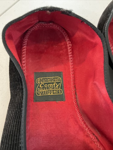 Vintage Daniel Green Shoes Comfy Slippers Black Size 6 RARE - Picture 2 of 11