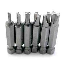 6 pcs Type G Clutch Bits Set for Vintage American Cars 3/32 to 1/4 Hex S2 Steel