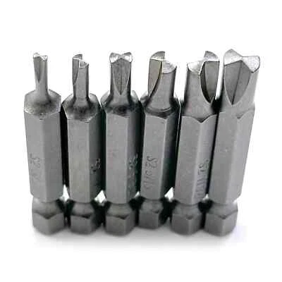 OHIY 6 pcs Type G Clutch Bits Set for Vintage American Cars 3/32 to 1/4 Hex S2 Steel