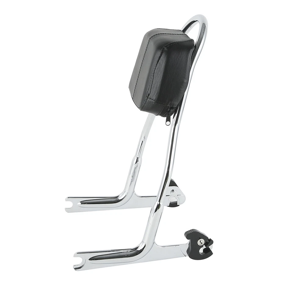 Respaldo Sissy Bar cromado desmontable para Harley Heritage Softail Fatboy Deluxe Foto 4 de 4