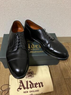 ALDEN 971 Straight Tip Black Calf 8D #0130 | eBay