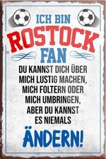 "Rostock Fan Magnet Fußball Sport Verein Deko Kühlschrankmagnet 9x6 cm