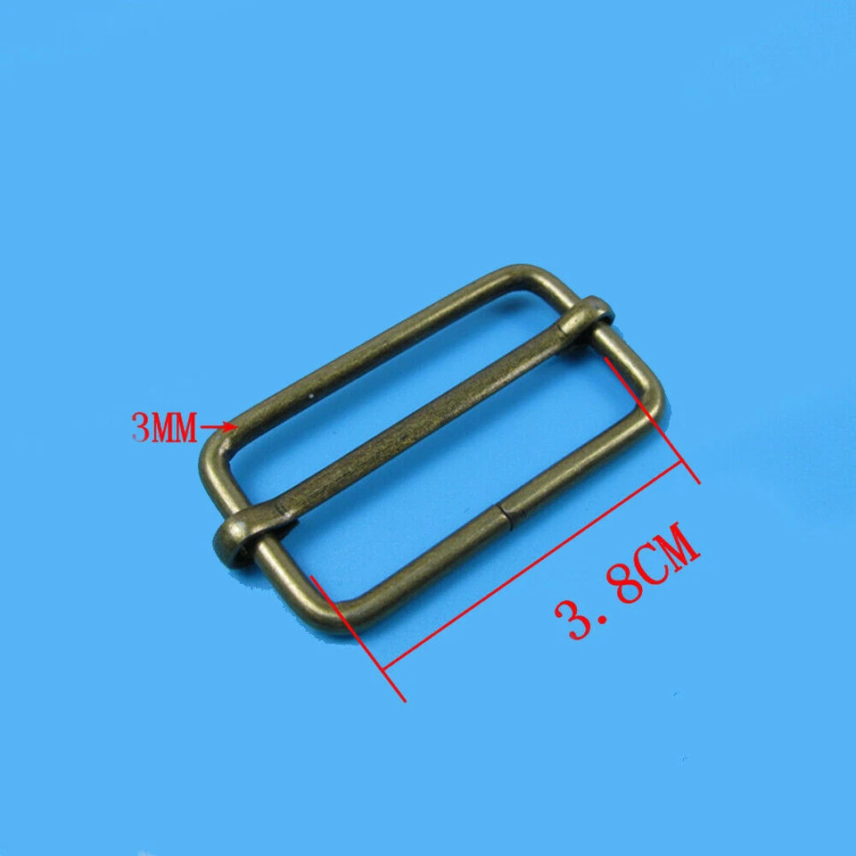 Metal Sliding Bar Strap Adjuster Buckles Webbing Slider 20mm 25mm 32mm 38mm - Image 3 of 4