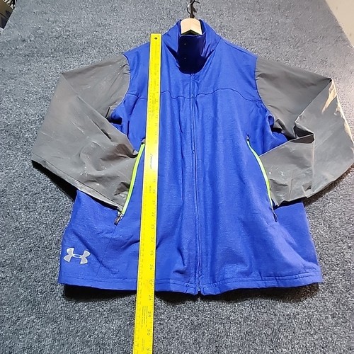 Under Armour UA Performance Mens Large Blue Full Reflective Running Jacket - Picture 17 of 20