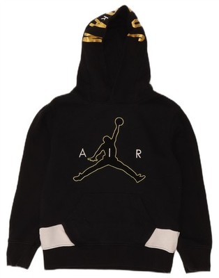 Jordan Jungen Grafik Hoodie Pullover 8-9 Jahre Small schwarz Colourblock Baumwolle QW02