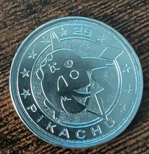 Vintage Pokemon Pikachu Metal Coin #25 2000 Nintendo Wizards