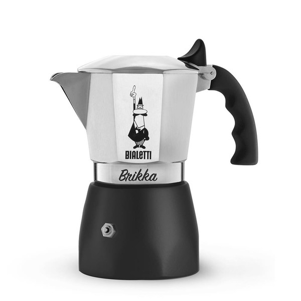 Bialetti New Brikka Espressokocher Schwarz Aluminium FüR Vier Tassen Camping-image
