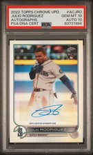 Julio Rodriguez 2022 Topps Chrome Update Refractor Autographs RC PSA 10 Auto 10