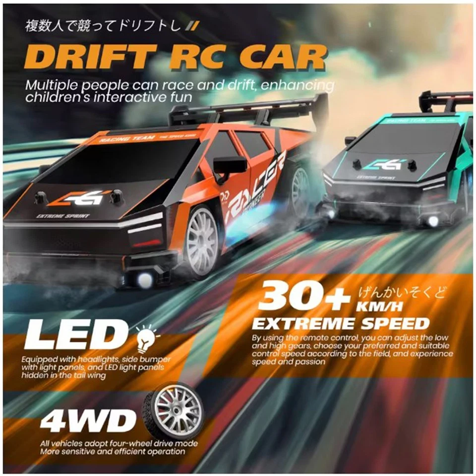 1:24 High Speed RC Drift Car 2.4G 4WD Remote Control Mini Racing Car Competition - Image 3 of 4