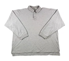 Vintage L.L. Bean Tan Long Sleeve Henley Shirt 100% Cotton Casual • Men’s XL