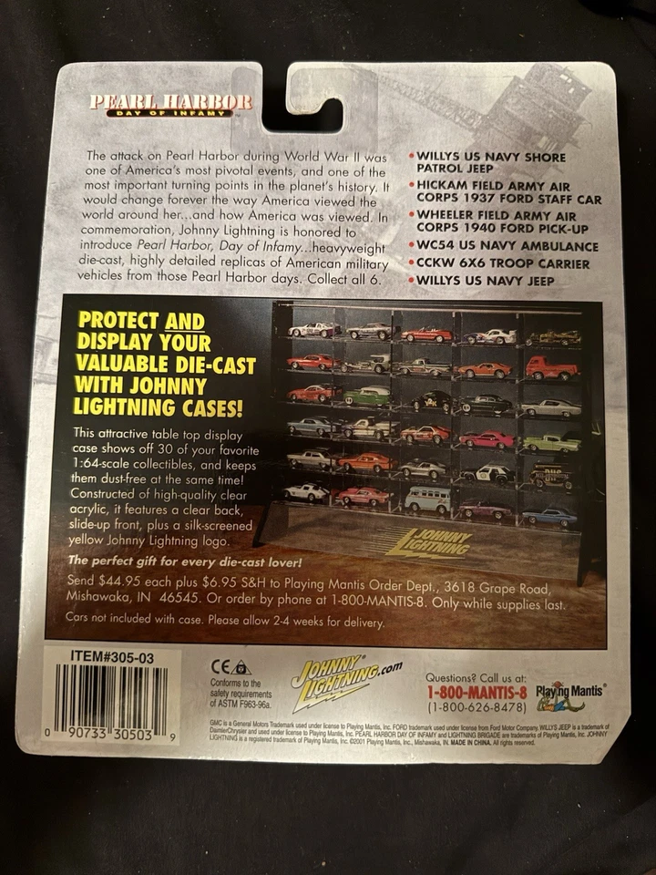 Ambulancia Johnny Lightning Pearl Harbor DoI WC54 Marina de los Estados Unidos escala 1:64 sin abrir Foto 2 de 3