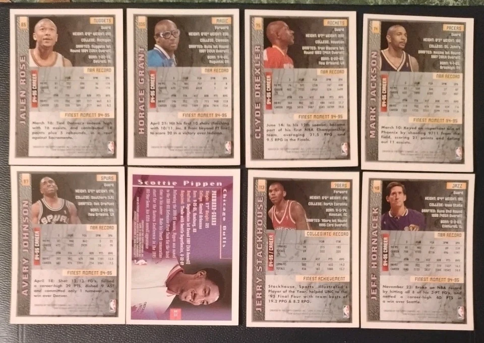 95-96 Topps NBA Mejores Nombres de Hogar 8 Cartas con Recubrimiento Pippen Mystery #M15 🔥 Foto 2 de 2