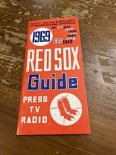 1969 RED SOX Press Media Guide TONY CONIGLIARO CARL YASTRZEMSKI CARLTON FISK