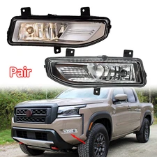 Front Fog Lights For 2022-2024 Nissan Frontier Front Bumper Lamps Clear Glossy