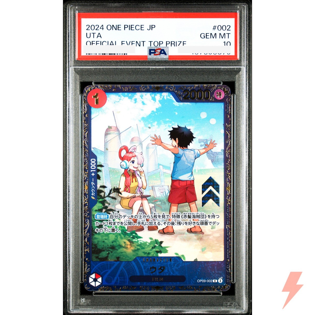 PSA 10 Uta OP09-002 Official Event Top Prize - ONE PIECE Card Game