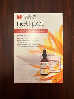 Neti Pot Sinus Himalayan Chandra Porcelain Neti Pot Sinus Cleansing System Kit