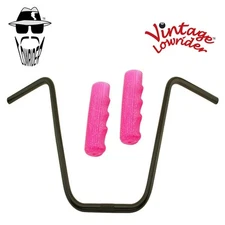 Original Lowrider 16" 22.2 D Handlebar Black 212 120mm Grips Sparkle/Pink
