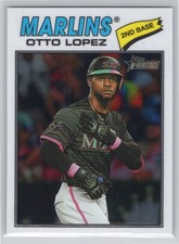 2026 Topps Heritage #345 Otto Lopez Chrome Miami Marlins