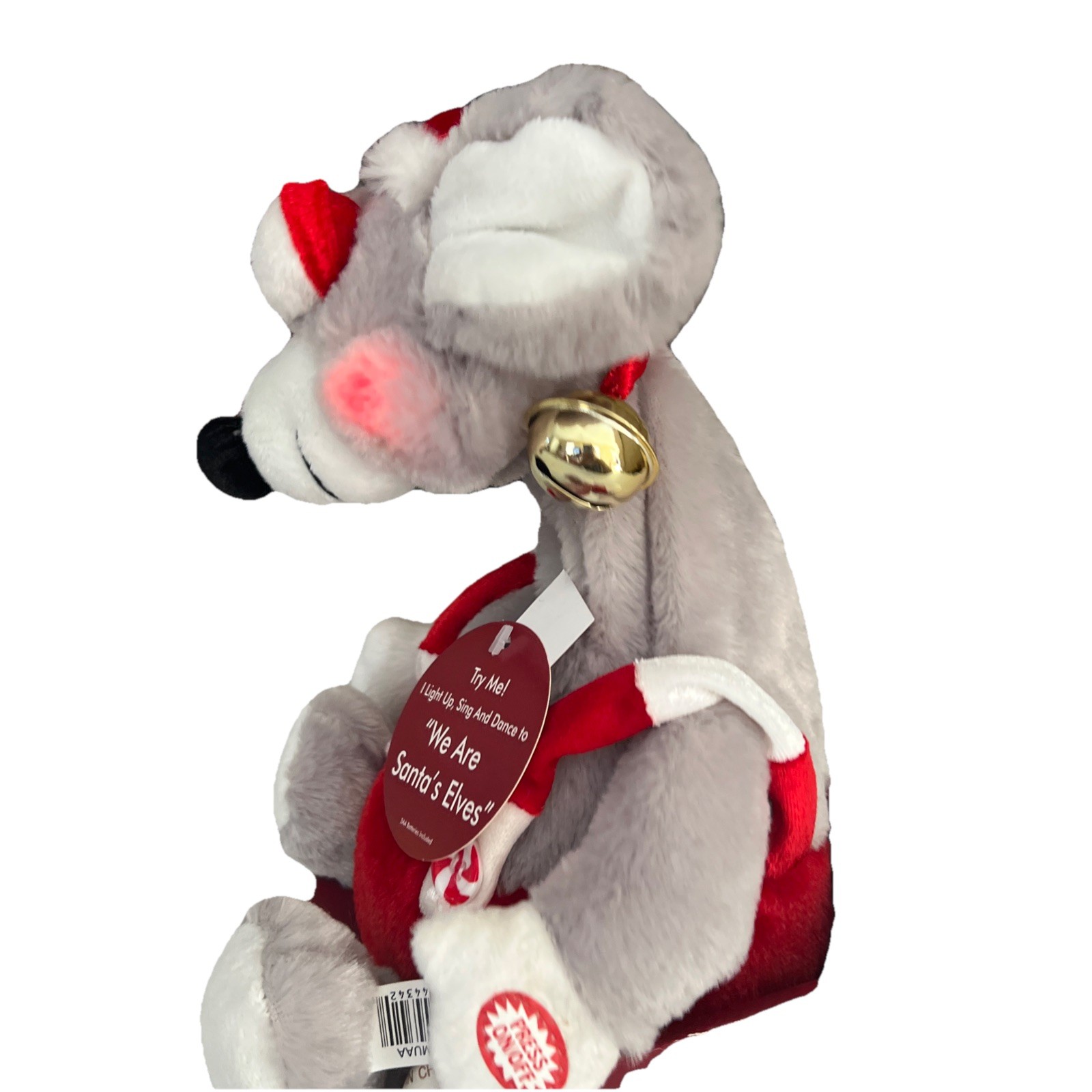 Plush Kenny The Christmas Rat -Animated  "We are Santa's Elves" Sing & Dancing