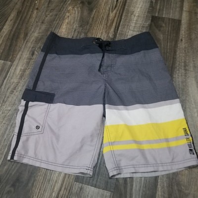 Killer Dana Yellow and Gray Surf Board Shorts Swim Trunks - Men's Size 34