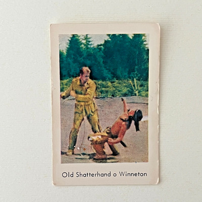 Old Shatterhand Winnetou 1964 Dutch Gum Unnumbered Set 1 Vintage Trading Card