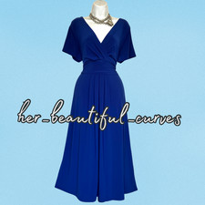 JOANNA HOPE BLUE JERSEY OCCASION PARTY DRESS SIZE 18